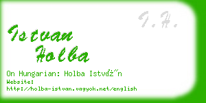 istvan holba business card